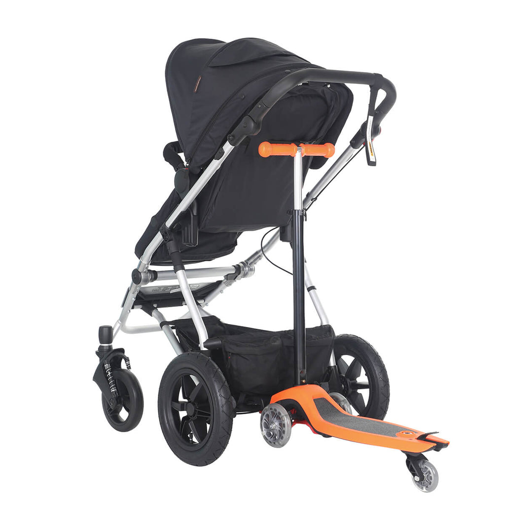Silla de paseo con ruedas para bebé, soporte para Scooter, asiento