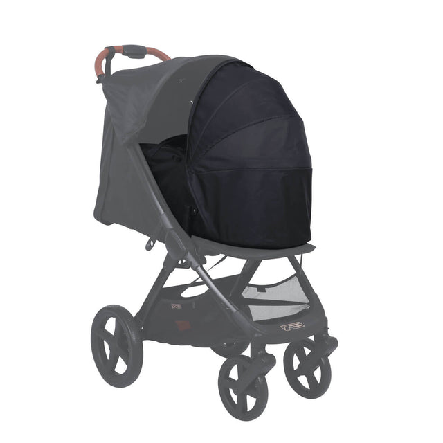 nano urban stroller with nano urban cocoon ghosted three quarter front view