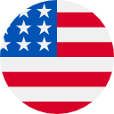 USA Vereinigte Staaten von Amerika FLAG ICON - rund