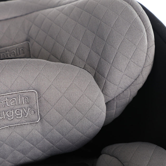Mountain Buggy protect i-size infant car seat close up of quilted grey fabric