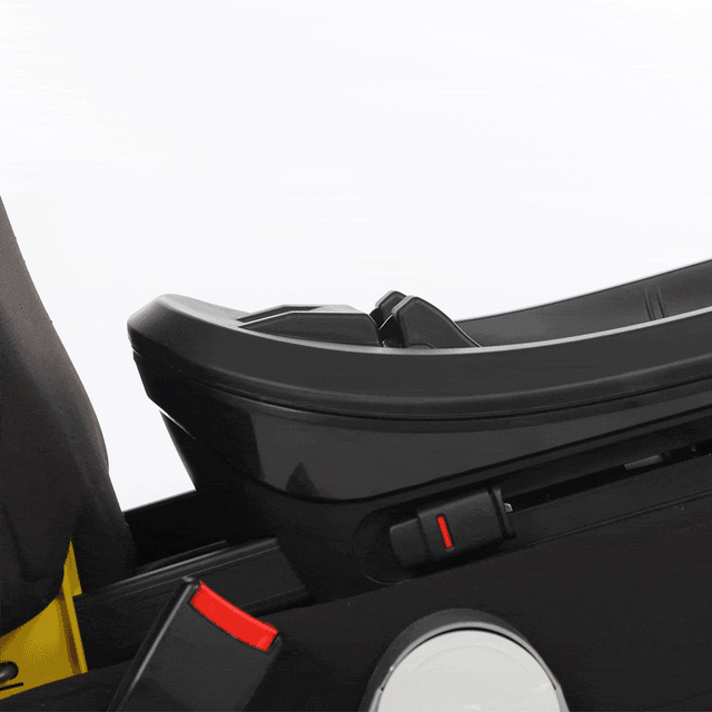 Mountain Buggy protect i-size autositz nahaufnahme animation der isofix basis