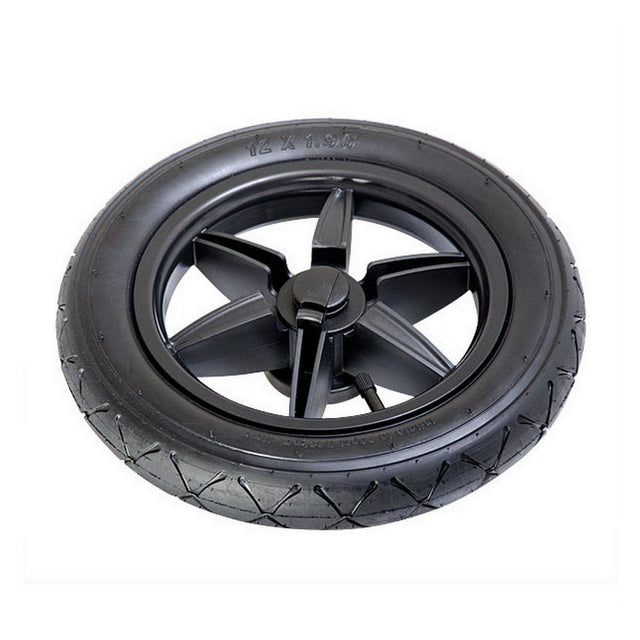 Mountain Buggy 12 inch complete rear wheel with wheel hub tyre and tube in colour black_black
