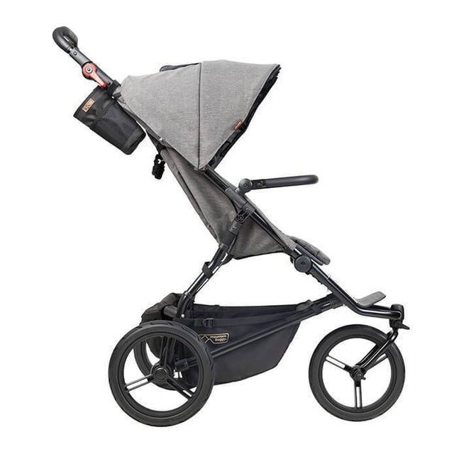 Mountain Buggy urban jungle luxury collection stroller in herringbone colour shown side on with upright seat position_herringbone