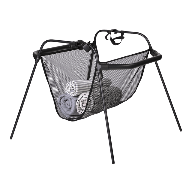 mountain buggy carrycot stand for carrycot plus and newborn cocoon 3/4 view_black