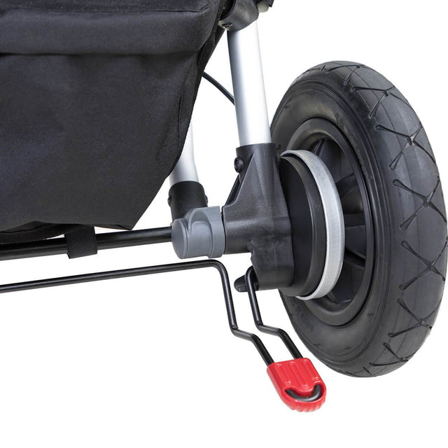 Mountain Buggy duet  double buggy close up of foot brake in colour grid_grid