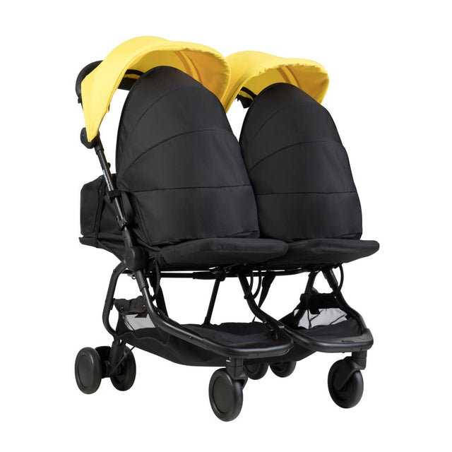 Mountain Buggy nano  duo  silla de paseo doble y ligera con dos capullos para recién nacidos en color cyber_cyber
