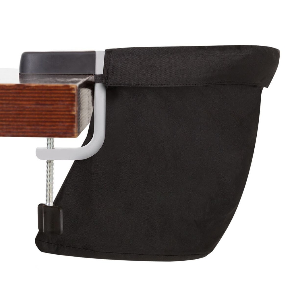 mountain buggy pod portable high chair in chilli red colour has clip on clamps_chilli