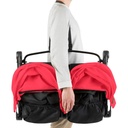 Mountain Buggy nano duo double lightweight buggy with shoulder strap in colour ruby_ruby