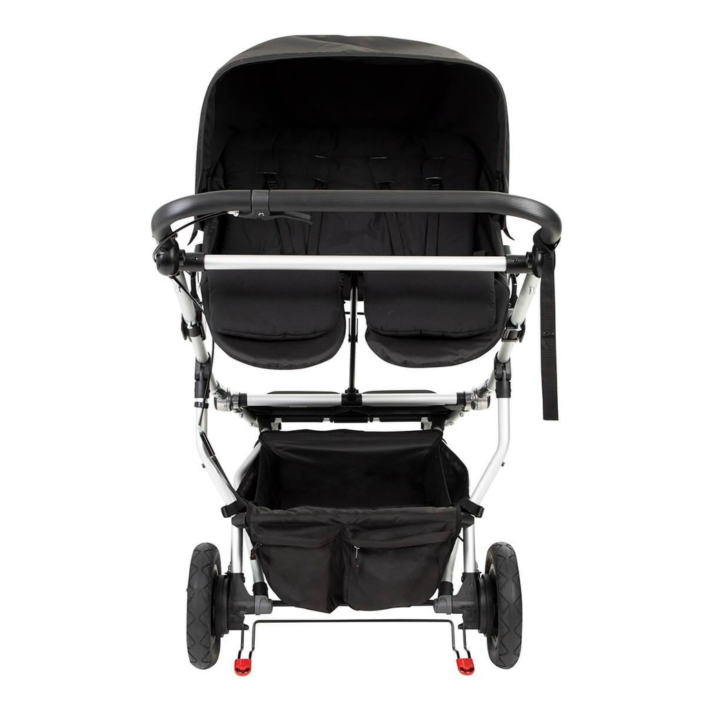 parents view of the carrycot plus for twins in parent facing mode_black