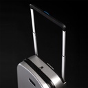 Mountain Buggy skyrider luxury close up of extended handle with quick release for ease of use_silver