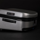 Mountain Buggy skyrider luxury laying flat to present compact shape and size for overhead locker or vehicle storage_silver