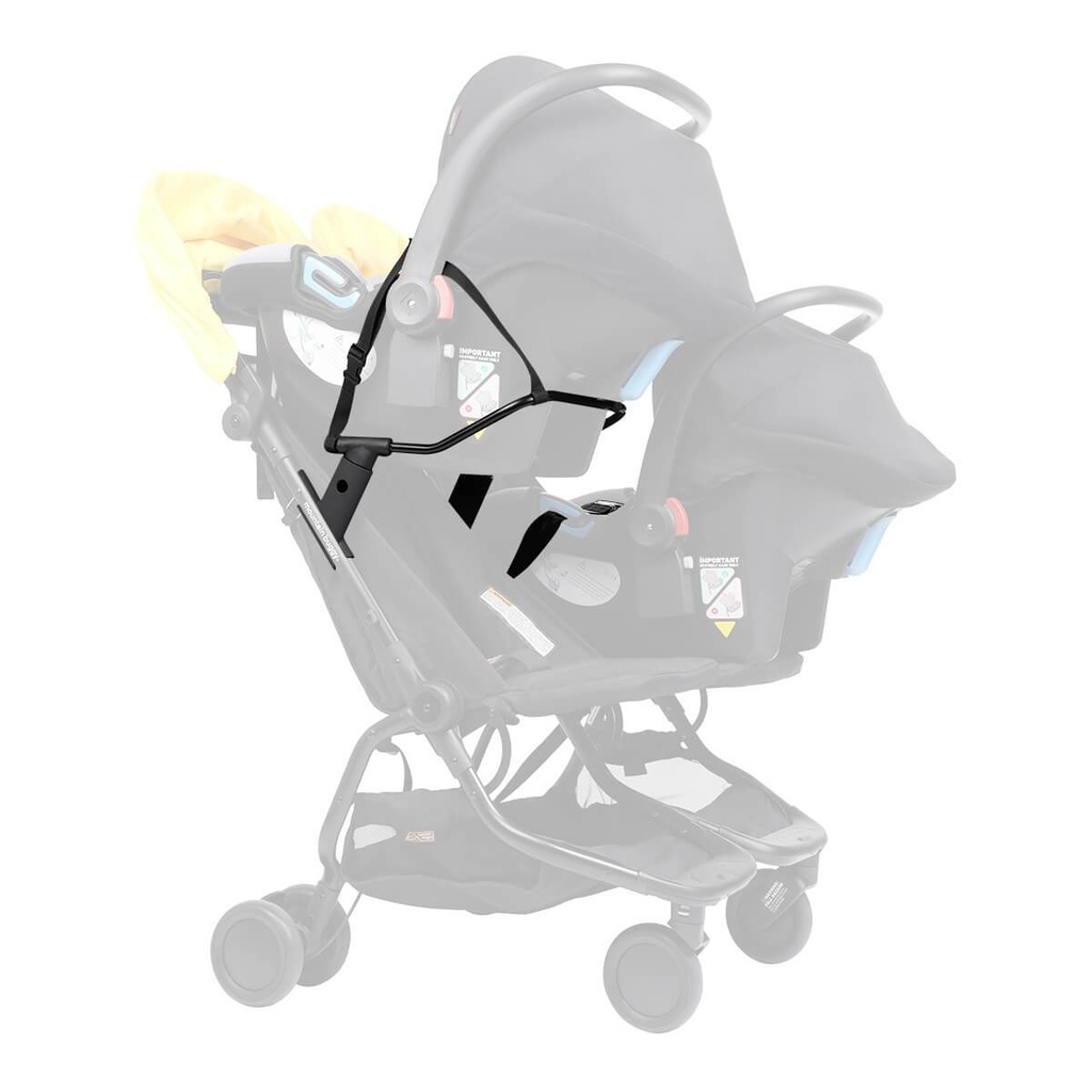 Mountain-Buggy-nano-duo-twin-car-seat-adaptors-attached-on-buggy-ghosted
